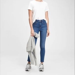 GAP Denim True Skinny High Rise Blue Jean Medium Wash Women's Size 28